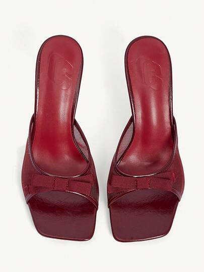 CUCCOO CHICEST Women's Fashionable Elegant Bow Decor High Heel Sandals