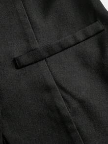 Firerie Kids Tween Girls Black Waist Cinched 2 Pieces Set: Shirt Camisole & Relaxed Fit Pants, Casual Daily Commute Versatile Fashion Outfit For Sisters Photo Shoot - Black - View 5