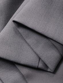 Strévra Women's Casual Collared Sleeveless Jacket And Shorts 2 Pieces Set - Grey - View 7