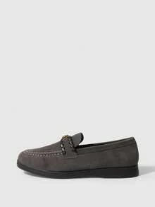 Sleekvia Casual Versatile Commuting Fringe Decor Flat Loafers - Grey - View 7