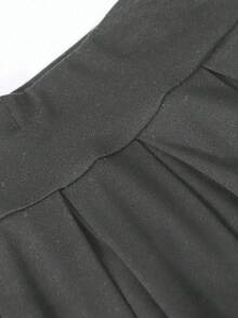 Sparklyn 女童休闲运动百褶裙裤，百搭黑色针织裙裤，适合运动、芭蕾舞、校服穿着，可搭配T恤、背心、短袖衬衫。 - 深灰色 - 查看 3