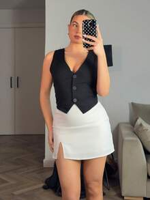 Bethéva Suit Vest Jacket - Black - View 6