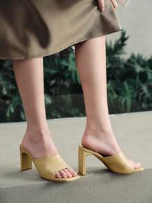 CUCCOO BIZCHIC Simple And Generous, Fashionable And Versatile, Elegant And Casual Workplace Commuter Women's High-Heeled Sandals - Apricot - View 2