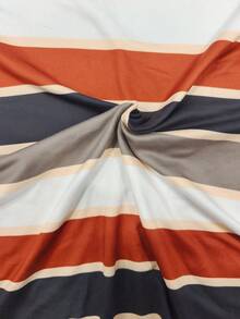 Resyla Women's Casual Striped Patchwork Round Neck Short Sleeve T-Shirt, Summer - Multicolor - View 4