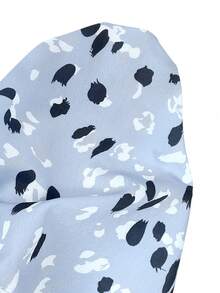 SHEIN LUNE Women's Casual Notch Collar Short Sleeve Printed Shirt, Summer - Blue - View 3