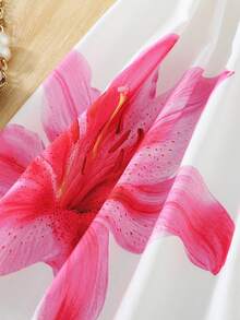 SHEIN 小女孩碎花印花短袖褶皱可爱连衣裙 - 白色 - 查看 7