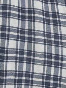 EURMUSE 3pcs Men's Plaid Pocket T-Shirt, Shorts And Pants Pajama Set - Burgundy - View 11