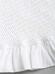 Sweetra 女士镂空吊带背心 - 白色 - 查看 5