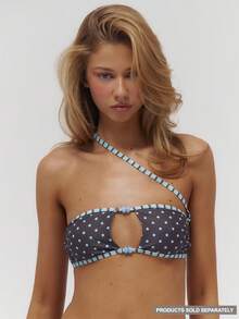 Musera Resort 波点混色印花单肩系带比基尼上衣（仅限夏季泳装、沙滩度假日常性感可爱旅行款） - 彩色 - 查看 1