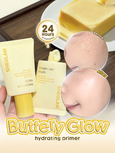 SHEGLAM Melt Touch Ultra-Hydrating Primer Brand Beauty Makeup Face Paint Cosmetic For Women Girls Perfect For Winter Spring Ideal For Y2K Fancy Fashion Suitable For Birthday Gift Party Ready Best Color