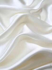 Franclia 女士纯色优雅珍珠纽扣装饰短袖衬衫 - 白色 - 查看 6