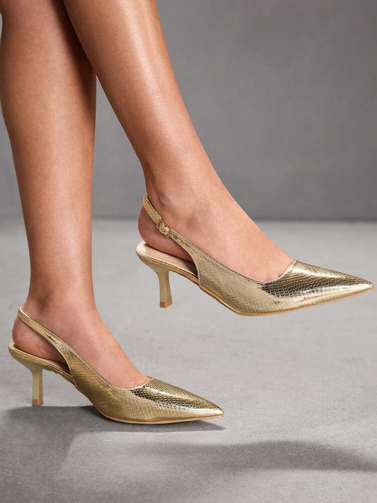 CUCCOO SZL Women's Pointed Toe Buckle Design Fashionable Elegant High Heel Pumps Spring Shoes