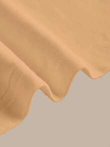 SHEIN BASICS 女士休闲宽松落肩纯色T恤，夏季 - 卡其色 - 查看 8