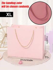 1pc Pink Wedding Gift Bag, Birthday Gift Packaging Bag, Cosmetic Lipstick Gift Bag, Holiday Party Gift Packaging Bag - Pink - View 7