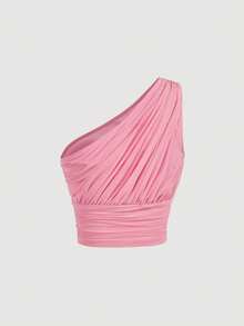 SHEIN MOD 3件套女士弹力修身荷叶边装饰短款上衣 - 彩色 - 查看 10