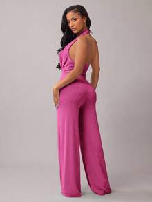 Radiana Bộ jumpsuit cổ yếm gợi cảm và thanh lịch dành cho nữ, thích hợp cho các buổi hẹn hò, tụ họp, tiệc tùng, hộp đêm, lễ hội. - Màu Hồng Tươi - Xem 7