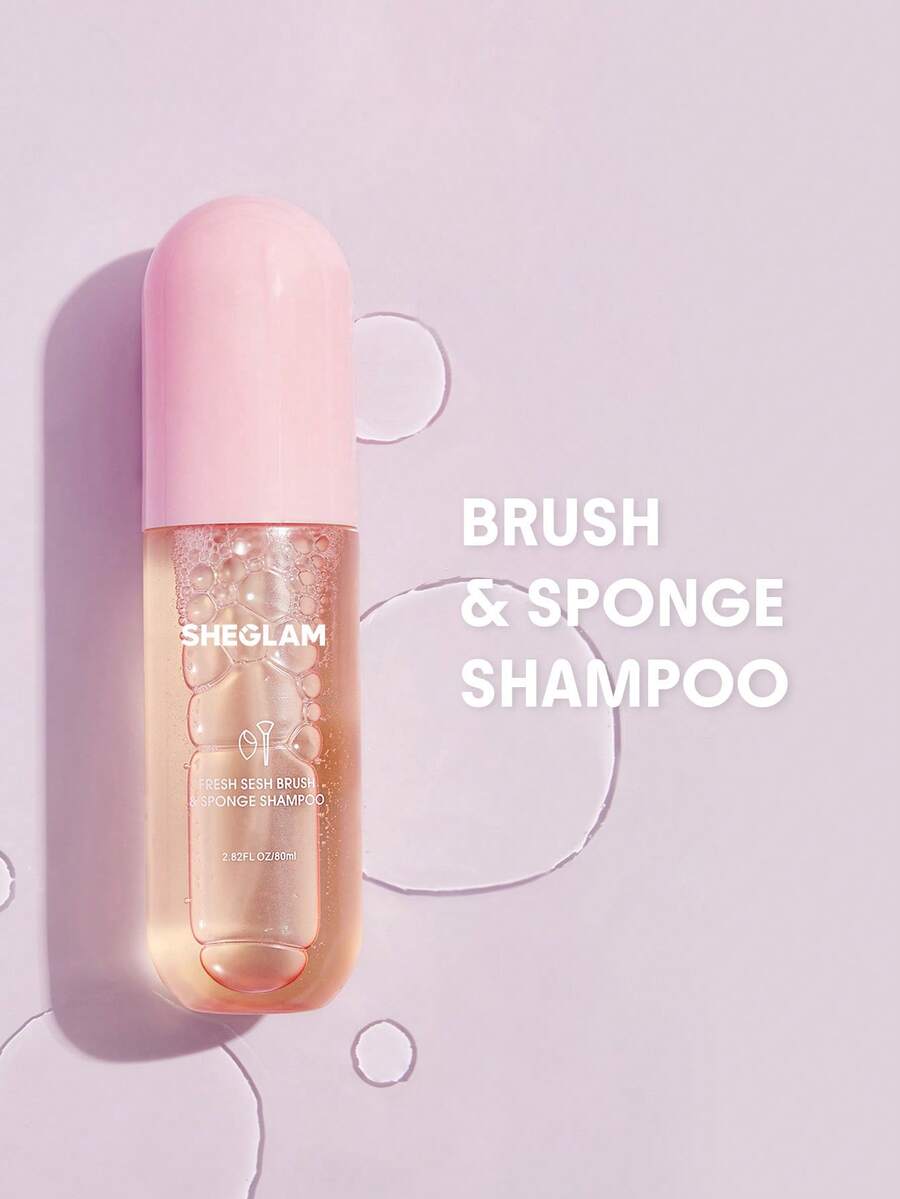 SHEGLAM Champú Y Esponja Fresh Sesh-Limpiador Rosa Para Brochas De Maquillaje Esponja Para Polvos FóRmula Suave - Rosa - Ver 1