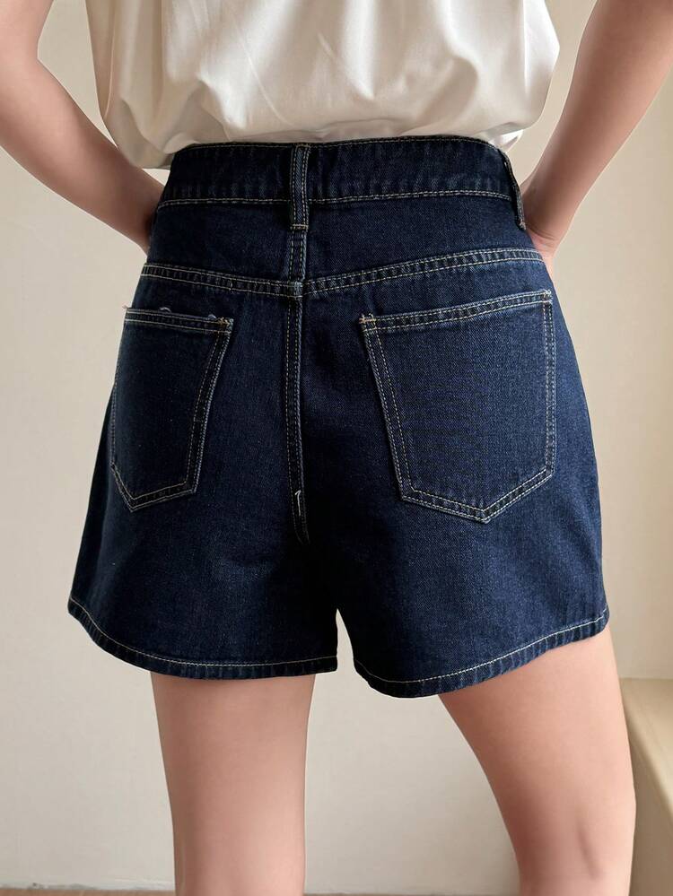 Women's Casual High Waist Denim Shorts Jorts