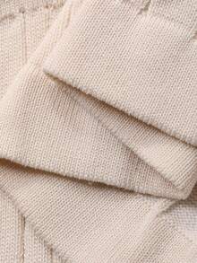 DAZY Women's Drawstring Waist Tie Knot Short Sleeve Knit Top - White - View 3