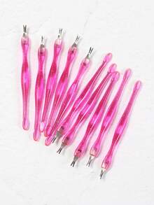 专业角质层修剪器和推棒，美甲工具，用于清洁指甲边缘和去除死皮 - 男女通用 - 玫紅色 - 查看 6