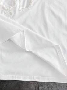 AXEPEAK Men's Solid Color Round Neck Short Sleeve Casual Loose Fit T-Shirt - White - View 11