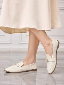 Sleekvia Women Flats Valentine's Day - Beige - View 3