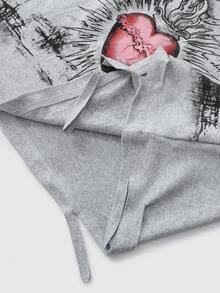 ROMWE MEN 男士印花背心 - 灰色 - 查看 4