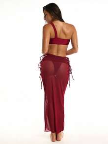Oceva 女士比基尼套装 - 酒紅色 - 查看 2