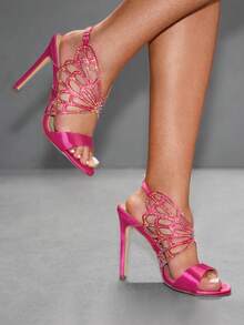 CUCCOO SZL 女士高跟凉鞋 - 玫紅色 - 查看 3