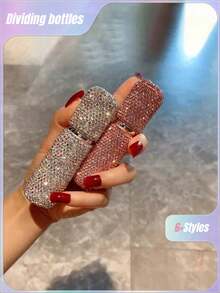 Diamond-Set Perfume Dispenser - Vacuum Pressed Sample Bottle -10ml Makeup Travel Mini Spray Bottle,Room Decor , Ramadan Decor, Home Decor, Bathroom Decor - Multicolor - View 1