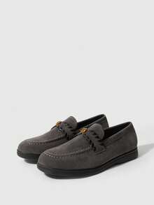 Sleekvia Casual Versatile Commuting Fringe Decor Flat Loafers - Grey - View 10