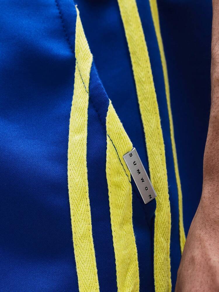 Pull On Shorts With Contrast Side Tape