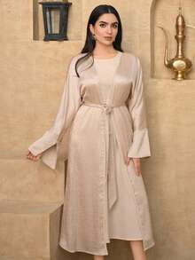 DAZY Women's Elegant Sleeveless Robe & Robe Set, Spring/Summer - Blue - View 5