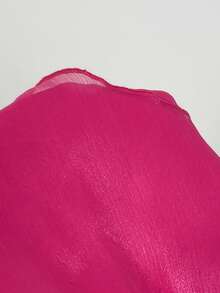 Firerie 优雅浪漫的露背层叠下摆白色欧根纱吊带泡泡袖连衣裙，适合情人节穿着 - 玫紅色 - 查看 8