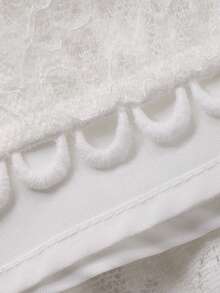 DAZY Débardeur femme à empiècement en dentelle sans manches avec lien, tenue de vacances - Blanc - Voir 7