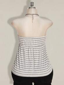 SHEIN ICON Áo quây crop top kẻ sọc cỡ lớn dành cho lễ hội Y2K - Nhiều màu - Xem 2