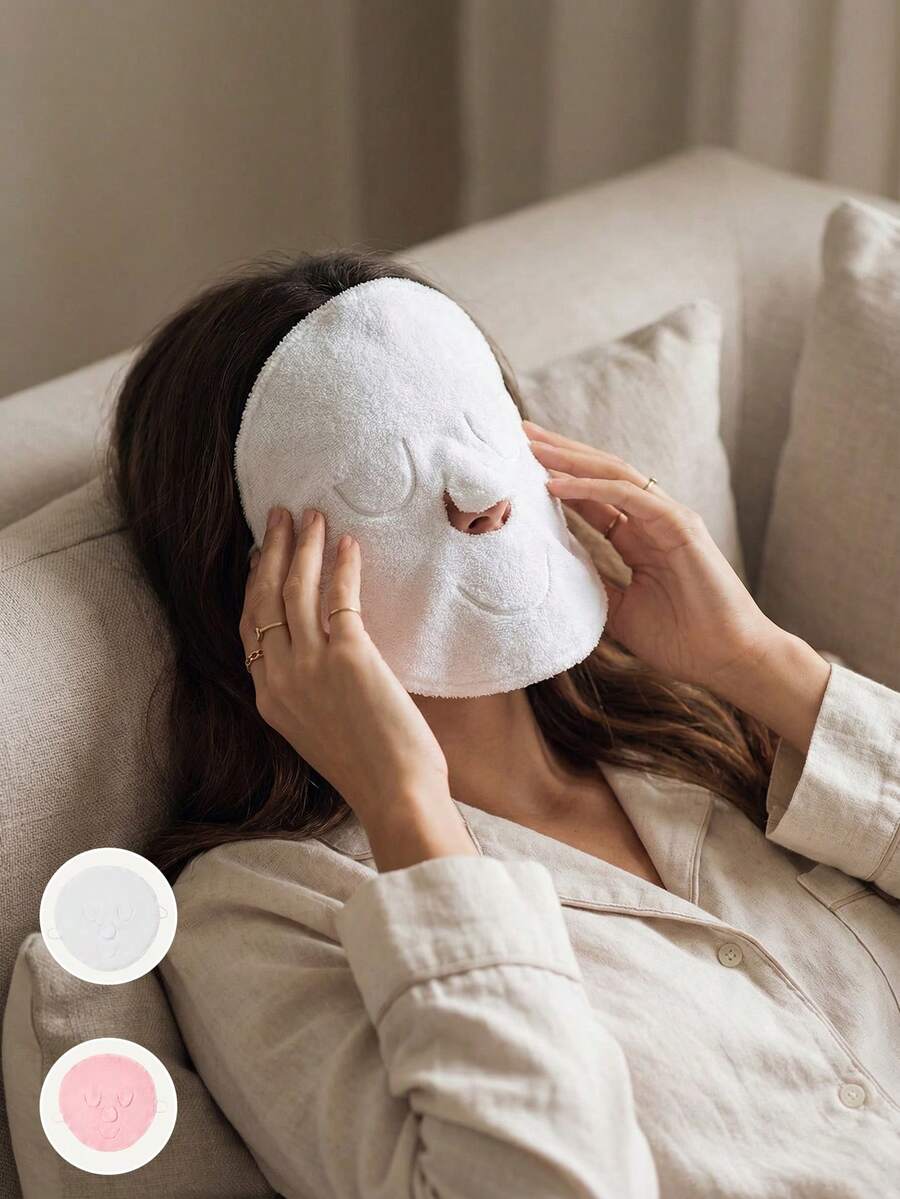 1. Mặt nạ khăn nóng lạnh tái sử dụng, có thể dùng với nước ướt, khăn vải gia dụng, thích hợp để xông hơi mặt tại nhà. - Nhiều màu - Xem 1