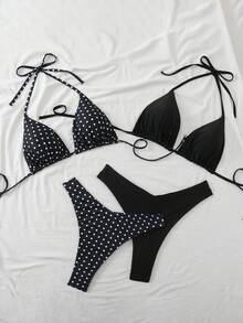 Swim SXY Plus Size Women Sexy Multiway Bikini Swimwear For Beach Vacation - Black - View 6