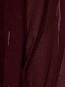 Auralis 大码女装春夏时尚休闲宽松舒适日常雪纺长袖纽扣衬衫，防晒衬衫，女式衬衫，夏季，度假，夏季上衣 - 酒紅色 - 查看 7