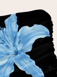 SHEIN EZwear 2pcs Women Casual Asymmetrical Hem Ruched Fitted Tube Top - Multicolor - View 4