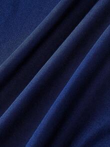 SHEIN MOD Große Größen Elegantes marineblaues Kleid mit einem Schulterausschnitt für Damen, Partykleid, elegantes Kleid mit einem Schulterausschnitt, königsblauer Abendkleid, elegante und klassische blaue Kleider, Weihnachtskostüm, Sommerkleid, Winterkleidung für Damen, Silvesterkleid, Partykleid, luxuriöse Abendkleider für Damen - marineblau - Übersicht 4