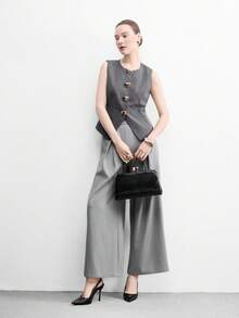 CUCCOO BIZCHIC 2024新款女士金色绑带凉鞋，2024春秋尖头细跟时尚简约设计，百搭，可搭配连衣裙和高跟鞋，圣诞节穿着也合适。 - 靜夜黑色 - 查看 6