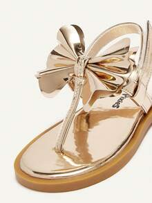 Cozy Pixies Một đôi dép xỏ ngón nơ vàng thời trang và đa năng, kiểu dáng công chúa 3D, thích hợp cho bé gái và trẻ nhỏ, phù hợp cho mùa hè. - Vàng - Xem 7