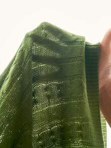 Manfinity Joysei Áo thun nam cổ tròn tay ngắn phối màu tương phản, kiểu dáng casual, thích hợp mặc mùa hè, màu xanh lá cây, áo thun nam màu xanh lá chanh và trắng, phong cách lịch lãm. - xanh quân đội - Xem 5