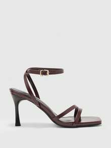 CUCCOO BIZCHIC Simple And Generous, Fashionable And Versatile, Casual Workplace Commuter Women's High-Heeled Sandals - Coffee Brown - View 2