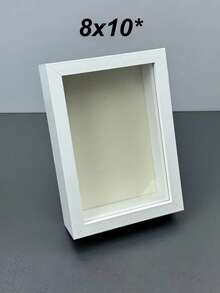 3D镂空玻璃框压花干花蝴蝶标本立体展示盒创意DIY墙面艺术家居装饰客厅卧室美学 - 白色 - 查看 15