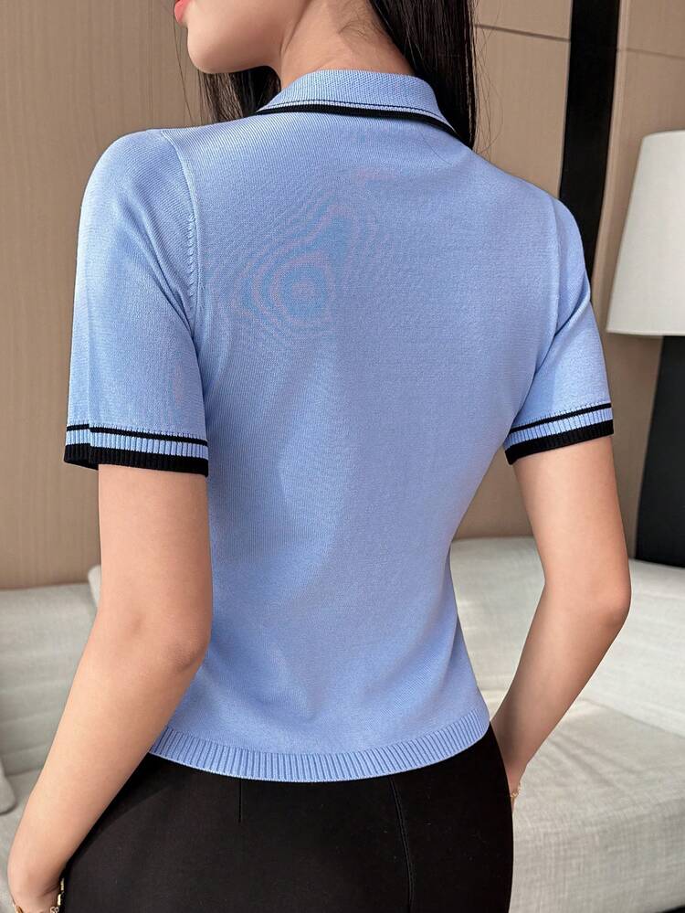 Women's Fitted Sweater With Decorative Stitching, Suitable For Summer, Spring, Valentine's Day, Wedding And Party
