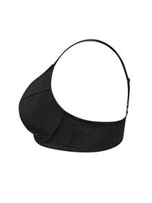SHAPORA 1 chiếc áo ngực cỡ lớn màu đen có gọng, cài phía trước, nâng đỡ và tạo dáng cho phụ nữ ngực lớn. - màu đen - Xem 6