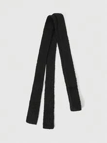 ROMWE Goth Pc Thiết kế mới theo phong cách Âu Mỹ, mềm mại và sang trọng, dài và hẹp, khăn quàng cổ cho bé gái vào mùa thu đông, thời trang, màu trơn, trang trí đa năng, khăn quàng cổ nhỏ cho trang phục - Nhiều màu - Xem 3