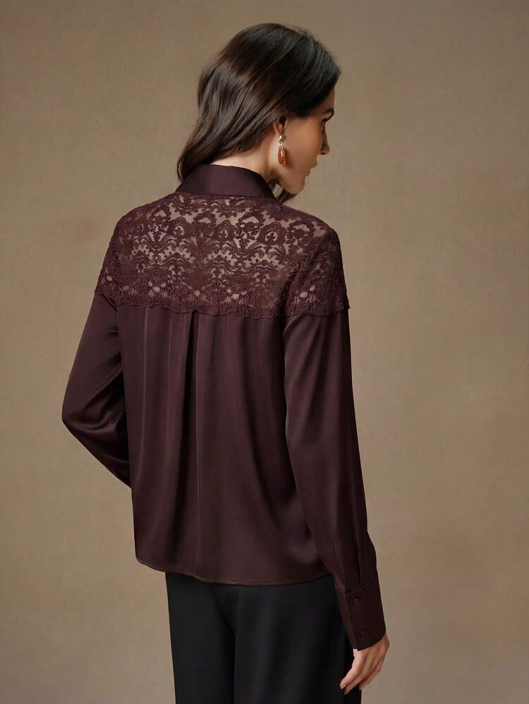 High Quality New Fashion Women's Sexy Lace Blouse